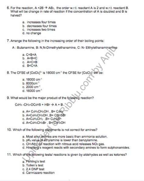 CBSE Papers, Questions, Answers, MCQ : class12.